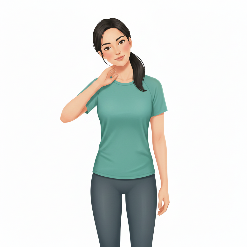 Flexion et rotation cervicale en U